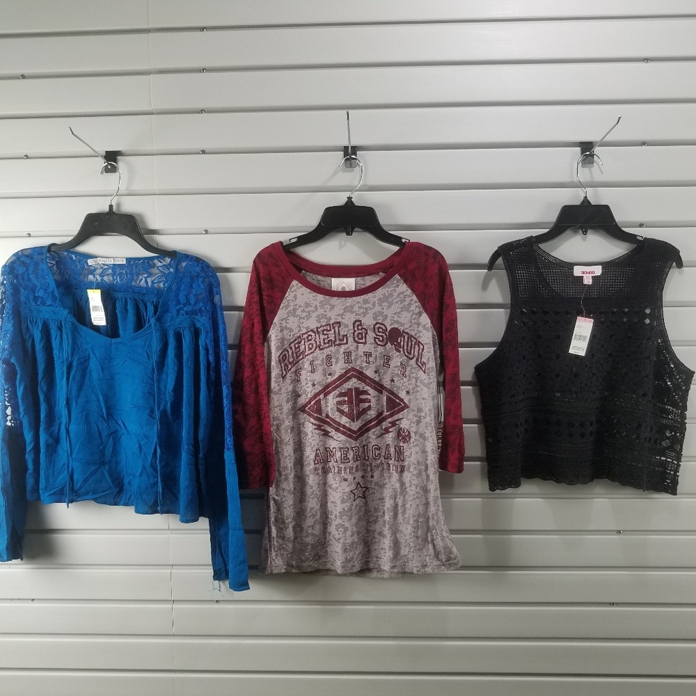 New 3 Pcs Women's Top Blouse Shirt Sweater Tank